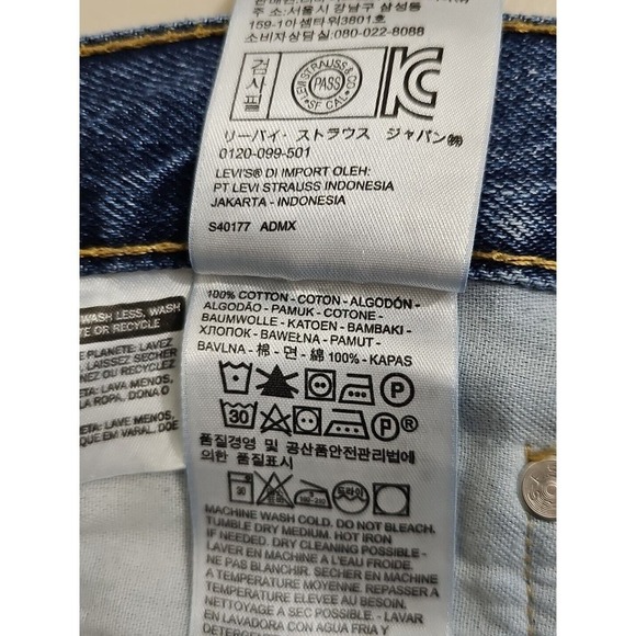 Levis 550 Relaxed Fit Medium Wash Denim Blue Jeans Mens Size 46X32 BIG & TALL - Picture 8 of 13